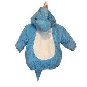 Baby Shark Halloween Costume Pullover Top 0-6M - Hyde & EEK! Plush Blue